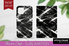 Black and White Phone Case PNG - Abstract Texture Case PNG Product Image 1