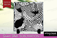 Black and White Slate PNG - Abstract Texture Square Slate Product Image 1