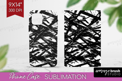Black and White Phone Case PNG - Abstract Texture Case PNG Product Image 1