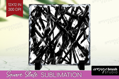 Black and White Slate PNG - Abstract Texture Square Slate Product Image 1