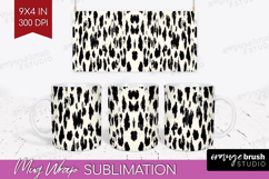 Black and White Mug Wrap - Abstract Texture Mug PNG Product Image 1
