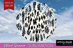 Black and White Wind Spinner Sublimation PNG - Abstract Product Image 1
