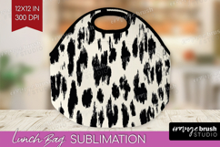 Black and White Lunch Bag - Abstract Texture Lunch Bug PNG Product Image 1