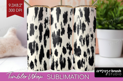 Black and White Tumbler Wrap - Abstract Texture Tumbler PNG Product Image 1