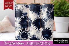 Black and White Tumbler Wrap - Abstract Texture Tumbler PNG Product Image 1