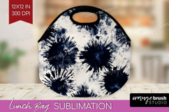 Black and White Lunch Bag - Abstract Texture Lunch Bug PNG Product Image 1