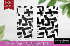 Black and White Phone Case PNG - Abstract Texture Case PNG Product Image 1
