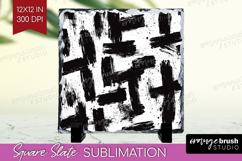 Black and White Slate PNG - Abstract Texture Square Slate Product Image 1