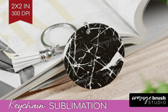 Black and White Keychain PNG - Abstract Texture Keychain Product Image 1
