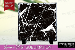 Black and White Slate PNG - Abstract Texture Square Slate Product Image 1