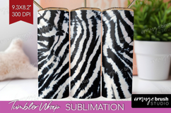 Black and White Tumbler Wrap - Abstract Texture Tumbler PNG Product Image 1