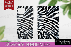 Black and White Phone Case PNG - Abstract Texture Case PNG Product Image 1