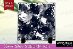 Black and White Slate PNG - Abstract Texture Square Slate Product Image 1
