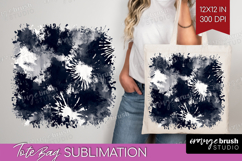 Black and White Tote Bag - Abstract Texture Tote Bag PNG Product Image 1