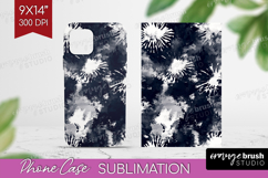 Black and White Phone Case PNG - Abstract Texture Case PNG Product Image 1