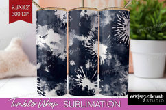 Black and White Tumbler Wrap - Abstract Texture Tumbler PNG Product Image 1