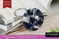 Black and White Keychain PNG - Abstract Texture Keychain Product Image 1