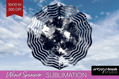 Black and White Wind Spinner Sublimation PNG - Abstract Product Image 1