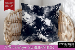 Black and White Pillow Sublimation - Abstract Texture Pillow Product Image 1