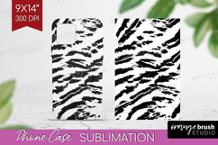 Black and White Phone Case PNG - Abstract Texture Case PNG Product Image 1