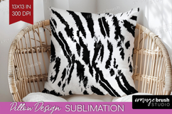 Black and White Pillow Sublimation - Abstract Texture Pillow Product Image 1