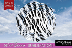 Black and White Wind Spinner Sublimation PNG - Abstract Product Image 1