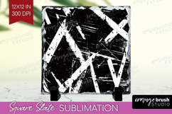 Black and White Slate PNG - Abstract Texture Square Slate Product Image 1
