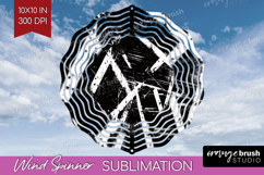 Black and White Wind Spinner Sublimation PNG - Abstract Product Image 1