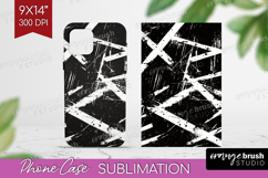 Black and White Phone Case PNG - Abstract Texture Case PNG Product Image 1