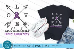 Lupus svg - a lupus awareness svg with arrows and ribbon Product Image 1