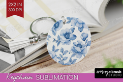 Wildflowers Keychain PNG - Summer Floral Keychain Product Image 1