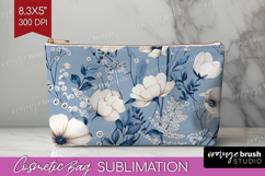 Wildflowers Cosmetic Bag - Summer Floral Makeup Bag PNG Product Image 1