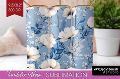 Wildflowers Tumbler Wrap - Summer Floral Tumbler PNG Product Image 1