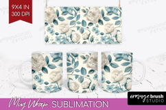 Wildflowers Mug Wrap - Summer Floral Mug PNG Sublimation Product Image 1