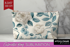 Wildflowers Cosmetic Bag - Summer Floral Makeup Bag PNG Product Image 1