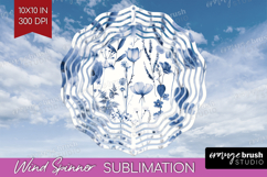 Wildflowers Wind Spinner Sublimation PNG - Summer Floral Product Image 1