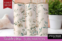Wildflowers Tumbler Wrap - Summer Floral Tumbler PNG Product Image 1
