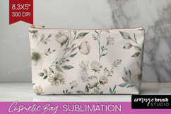 Wildflowers Cosmetic Bag - Summer Floral Makeup Bag PNG Product Image 1