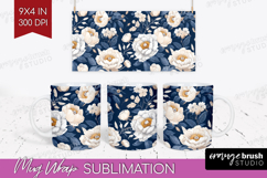 Wildflowers Mug Wrap - Summer Floral Mug PNG Sublimation Product Image 1