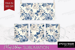 Wildflowers Mug Wrap - Summer Floral Mug PNG Sublimation Product Image 1
