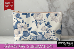 Wildflowers Cosmetic Bag - Summer Floral Makeup Bag PNG Product Image 1