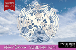 Wildflowers Wind Spinner Sublimation PNG - Summer Floral Product Image 1