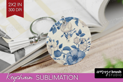 Wildflowers Keychain PNG - Summer Floral Keychain Product Image 1