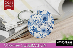 Wildflowers Keychain PNG - Summer Floral Keychain Product Image 1