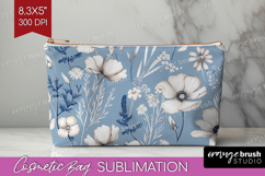 Wildflowers Cosmetic Bag - Summer Floral Makeup Bag PNG Product Image 1