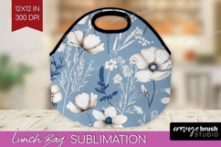Wildflowers Lunch Bag - Summer Floral Lunch Bug PNG Product Image 1