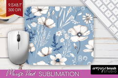 Wildflowers Mouse Pad Sublimation - Summer Floral Mousepad Product Image 1