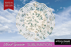 Wildflowers Wind Spinner Sublimation PNG - Summer Floral Product Image 1