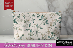 Wildflowers Cosmetic Bag - Summer Floral Makeup Bag PNG Product Image 1