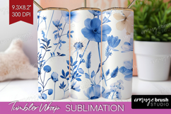 Wildflowers Tumbler Wrap - Summer Floral Tumbler PNG Product Image 1